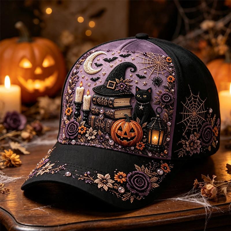 Halloween print baseball cap street accessory hat everyday casual sun hat