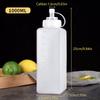 600/800/1000ML Square Squeeze Sauce Bottles Condiment Dispenser Large Mouth Dustproof Kitchen Seasoning Salad Olive Oil Bottle