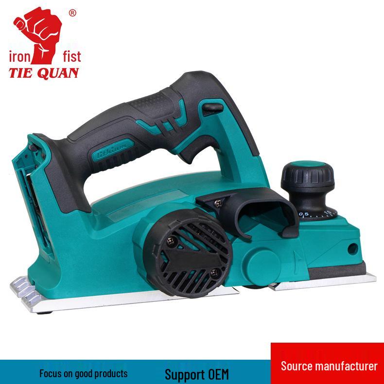 Industrial-Grade Rechargeable Handheld Electric Wood Planer - Multi-Purpose, Portable Thicknesser for Woodworking.