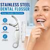 Reusable Portable Stainless Steel Toothpick Floss Set Lightweight Oral Teeth Cleaning Tools for Hiking Business Trip