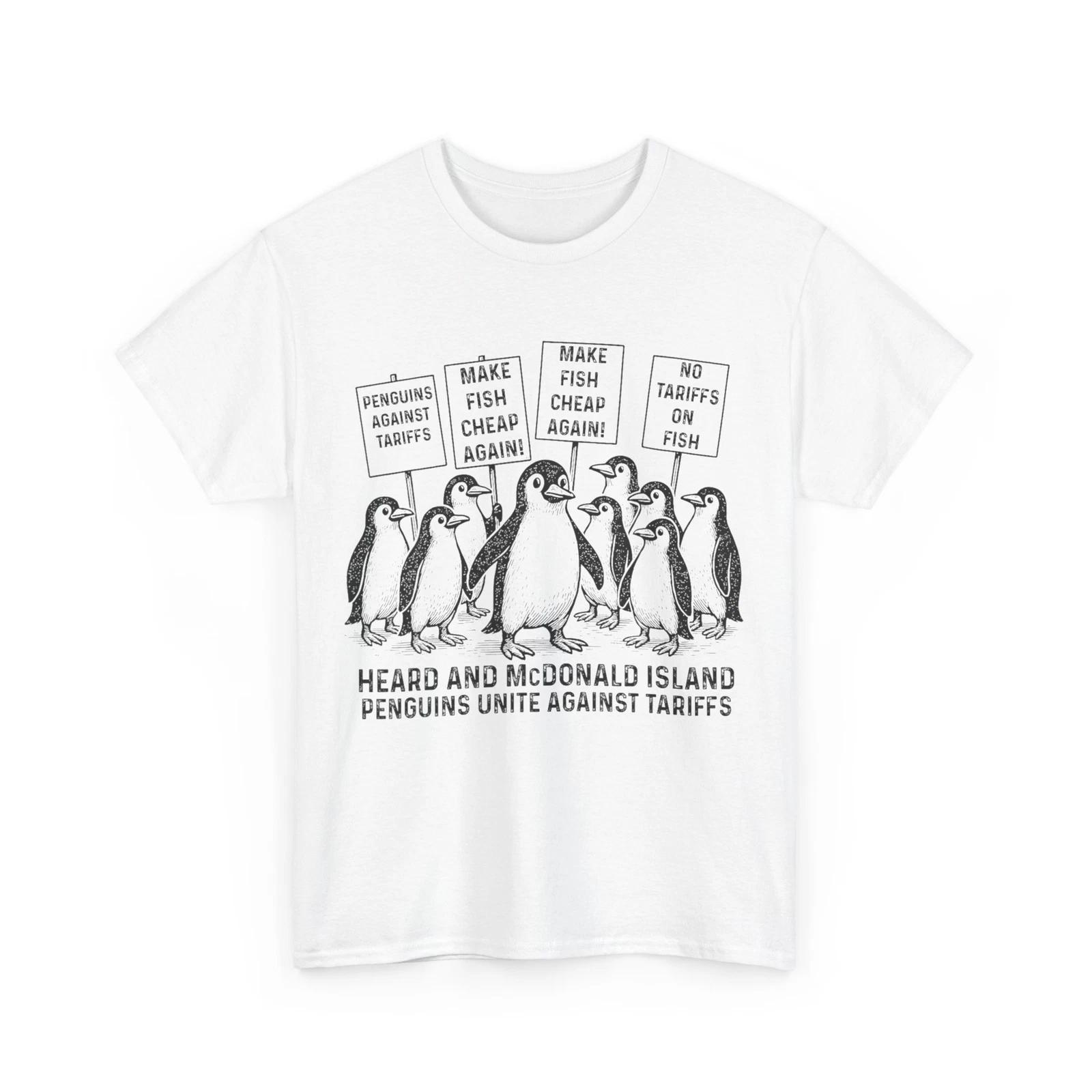 Penguins Against Tariffs T-shirt, Heard Island Penguin Resist Shirt 3XL