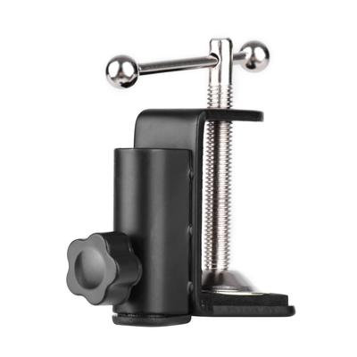 Suporte de Braço em Forma de C Clipe de Montagem de Mesa com Parafuso de Posicionamento Ajustável para Microfone