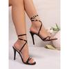 Fashion Sandals with Pointed Roman Cross Straps, Versatile High-heeled Sandals, Cross-border Women's Shoes