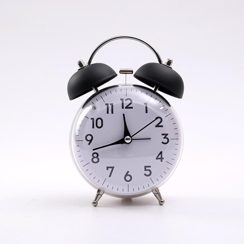 Extra Loud Double Ring Ring Clock Creative Personalized Dial Classic Silent Student Alarm Clock Table Clock