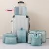 7Pcs/Set Folding Packing Cubes Set Digital Toiletries Organizer Travel Storage Bags for Clothes Shoes Suitcase Organization