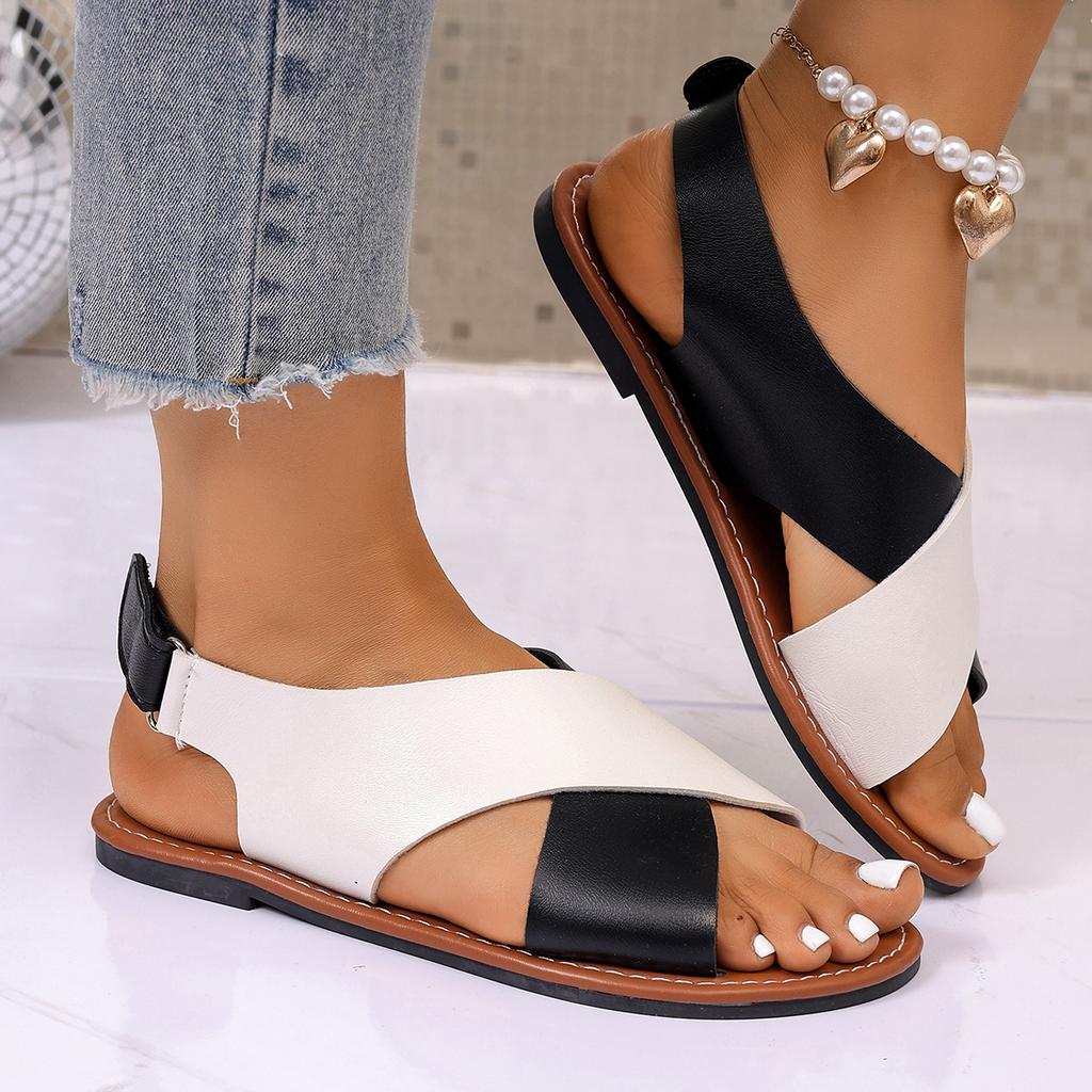 Summer New Shoes Women Sandals Plus Size Walking Shoes Casual Women Shoe Flat Sandals Ladies Party Female Footwear Flat Sandal