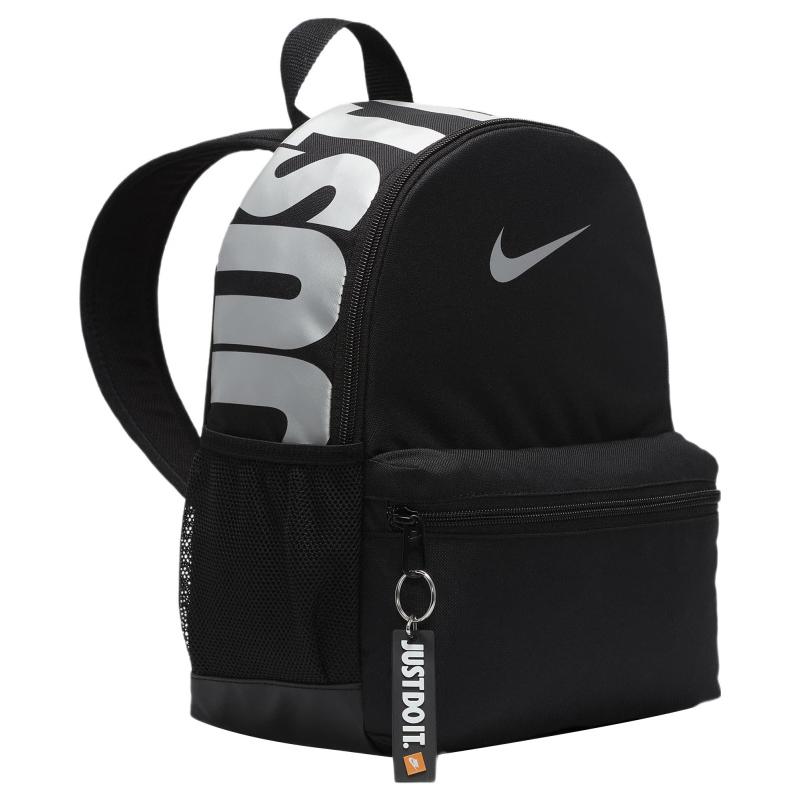 Nike Polyester Backpack Backpack Mini Unisex Silver Gray Letter Lightweight Casual DR6091-011