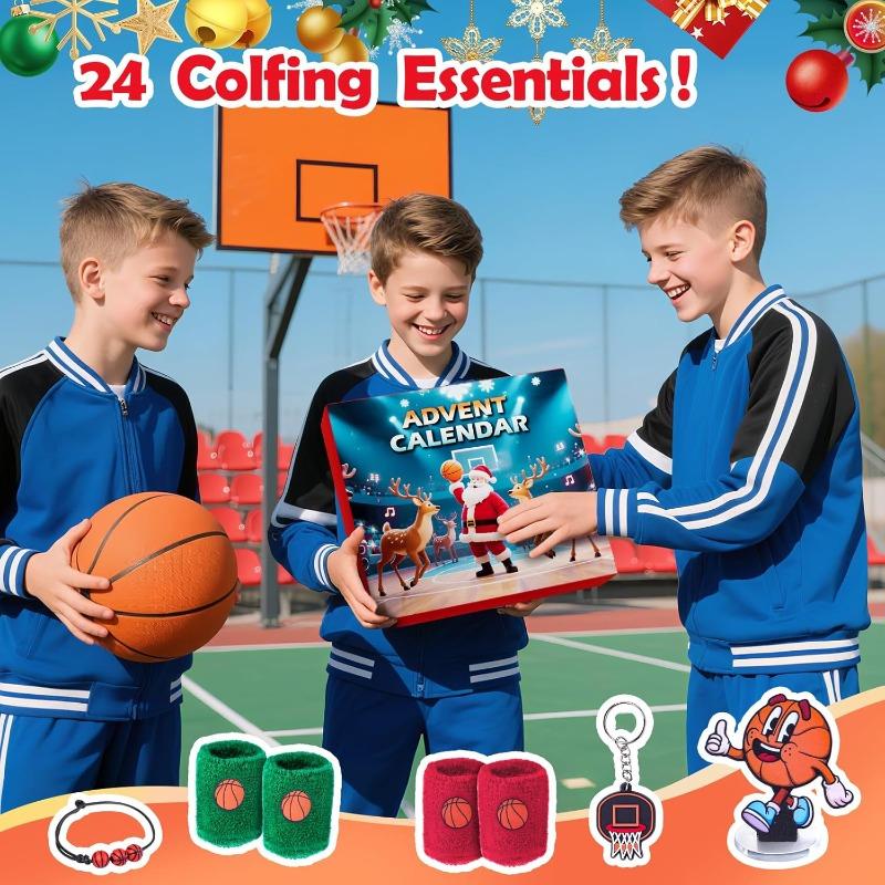 Advent Calendar 2025 Sport for Teen Boys Girls Teenagers Basketball Christmas Countdown Gifts Accessories and Decorations Stocking Stuffers