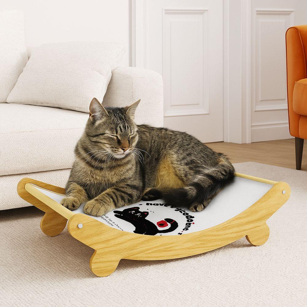 Wear-resistant Cat Scratching Board Wooden Cat Rocking Chair  for Cats Dogs