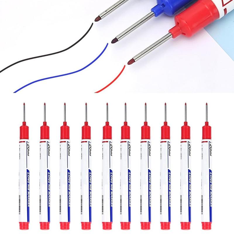 10ks/sada 20 mm Hluboký otvor s dlouhým hrotem Permanentní popisovače pro kovové perforační pero Vodotěsná koupelna Dřevoobráběcí dekorace