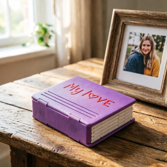 3D Printed Instant Photo Album Hold 6 Standard 3-Inch Instant Photos Folding Expandable Mini Photo Holder Picture Memory Book