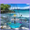 Bird Feeder And Bird Bath Hanging Decor With Automatic Feed System For Garden And Balcony