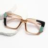 European and American large frame spring temple reading glasses in the elderly fashion anti-blue reading glasses