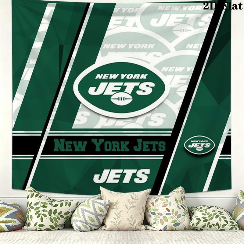 NY Jets Wall Tapestry Aesthetic Wall Hanging Printed Fabric Blanket Decorative Tapestries for Bedroom Living Room Home Decor