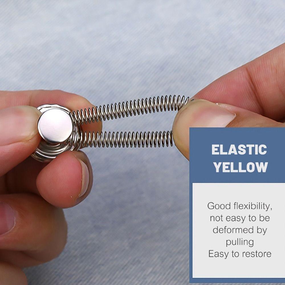 10Pcs Extender Accessories Waist Extension Trousers Pants Stretch Jeans Button Spring Button