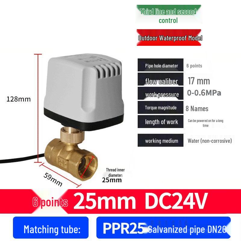 220V DN15 Měděný závitový elektrický kulový ventil pro regulaci vody