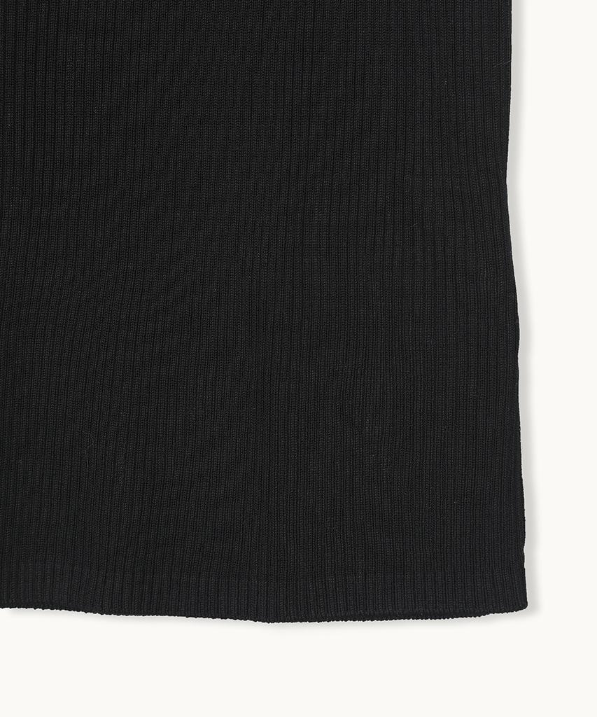MAKE A TOAST Soft Button Half Knit (Black) Mbfsnt007Bk
