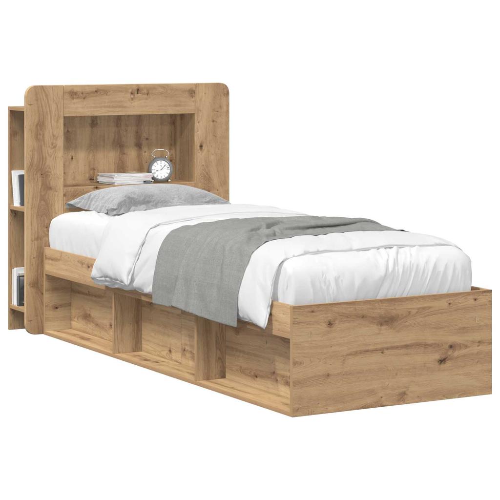 Headboard Cabinet Artisan Oak 80 Cm Engineered Wood