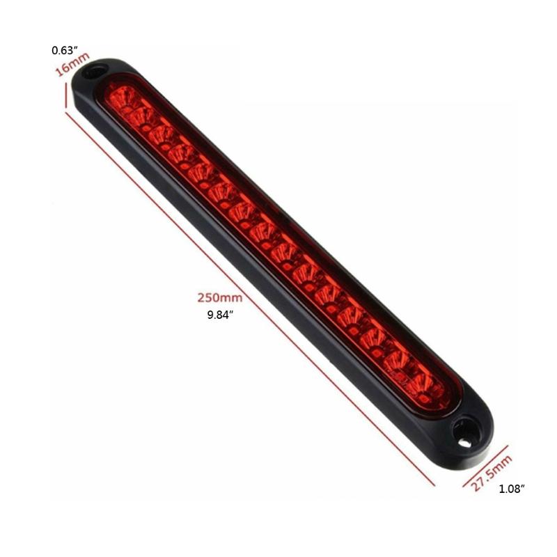15 LED Brake Light Bar Marker Light Tail Light Bar Rear Signal Lights for Trailer Trucks Boats Lamp Accessories
