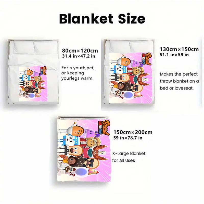 Bread Barbershop 2D Flat Pattern Flannel Blanket High quality All Seasons Warmth and Comfort Perfect for Christmas Gifts.NMT0928244