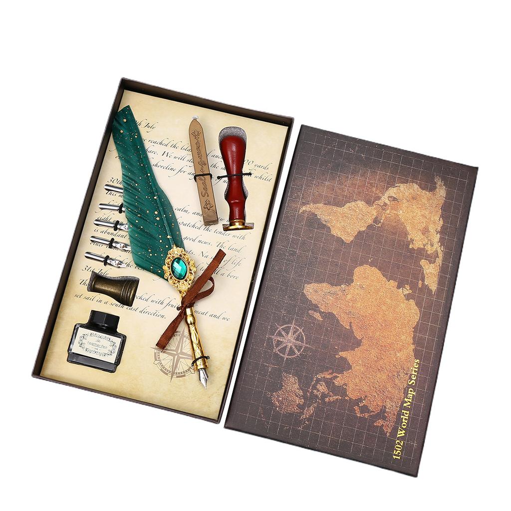 Feather Pen Gift Box, Student Dipped Pen, Student Graduation Season Gift Set Pen