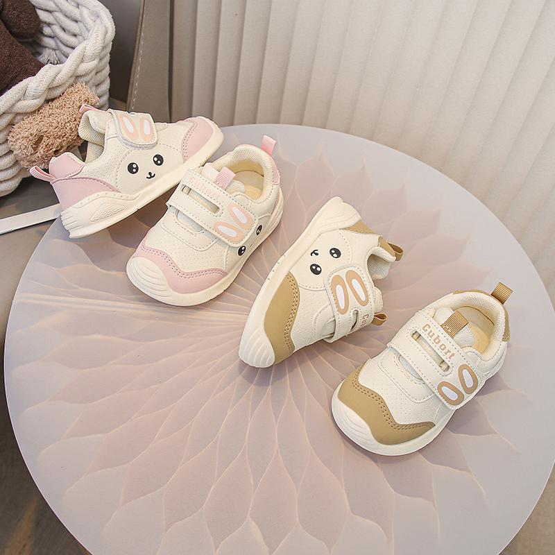 Baby Kids Flat Shoes Cute Rabbit Non-slip Boys Girls Walking Shoes Hook&loop 2025 New Fashion Toddler Casual Shoes Size 16-26