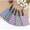 Geometric Luggage Tags for Women Men PVC Baggage Name Tags Suitcase Address Label Holder Travel Accessories