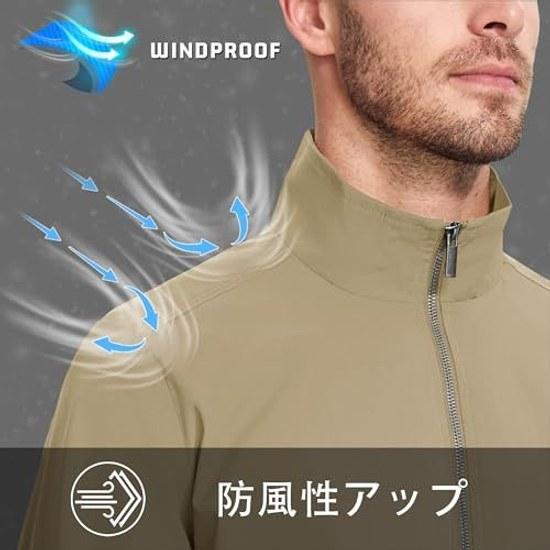 KEFITEVD Jumper Mens Lightweight Swing Top Large Size Autumn Wear Blouson Outer Casual Jacket Stand Collar