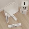 1Pc Cute Vintage Desktop Wooden Letters Calendar Cube Block Home Decoration Accessories Prop Letter Wooden Calendar