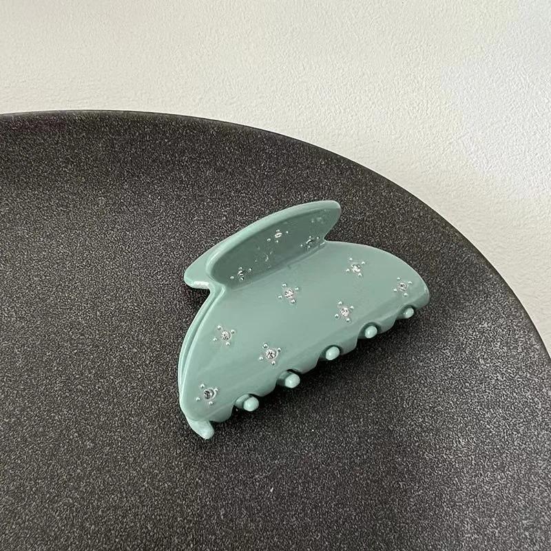 Korean Acetate Hair Clips for Women French Shiny Shark Clip Fashion Zircon Hairpin Temperament Hair Accessories Girls Headdress
