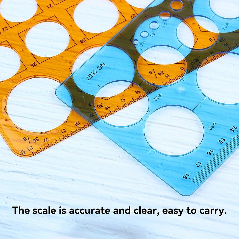 Kreis Schablone mit 22/36 Kreisen Schablonenvorlage Kreisschablonen zum Malen Kreisläufer für Zeichenhilfen Quilling Schablone