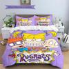 Rugrats  Pattern Bedding Quilt Set  Home Decoration  Gift (1 * Duvet Cover + 2 * Pillowcase  Without Core)