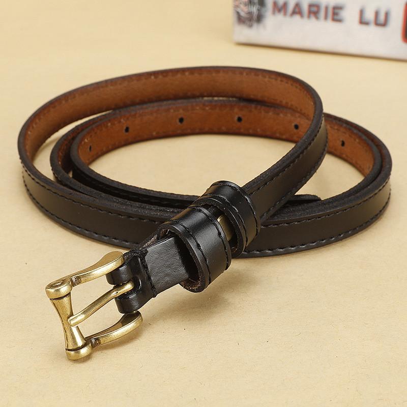 Leather Genuine Womens Casual Belt Alloy Buckle Daily Party Wear Decoration