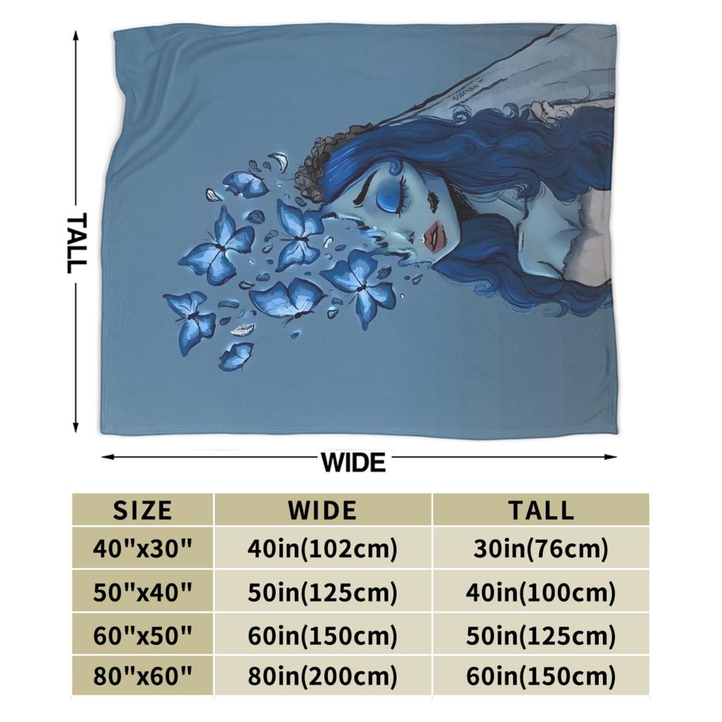 Anime Film C-Corpse Bride Decken Warm Weich Muster Plüsch Bettwäsche Überwürfe Für Kinder Erwachsenen Schlafzimmer Flanell Tagesdecke Bettbezug