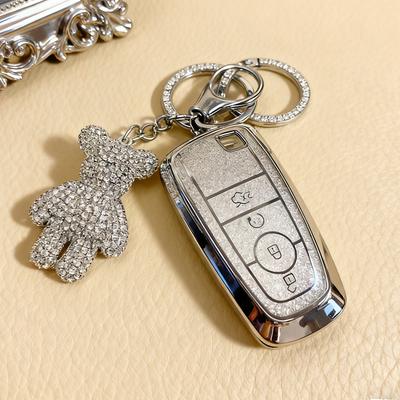 White Diamond Tpu For Ford Edge Fusion Expedition Explorer Mustang 4 Button Remote Smart Car Key Case Cover Fob Holder Keychain