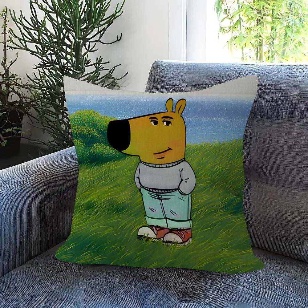 Anime Chill Fun Guys Cushion Cover Car Throw Pillow Case For Sofa Car Christmas Gift