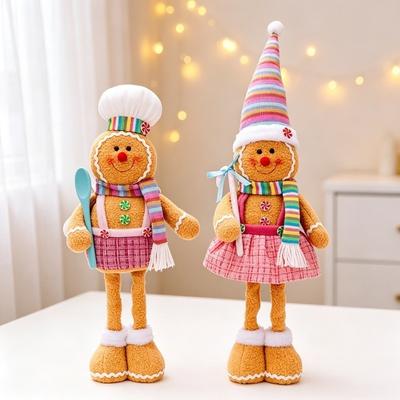 Plush Material Gingerbread Man Plush Ornament Biscuit Man Christmas Decor  Window Display