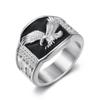 Eagle Embossed Stainless Steel Ring Men's Domineering Hip-hop Jewelry Valentine's Day Boyfriend Gift