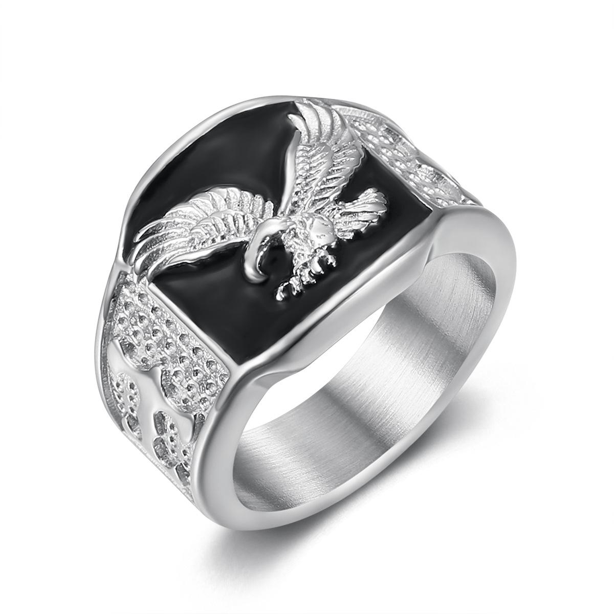 

Fashionable and Trendy Gold-plated Flying Wings and Domineering Men s Ring