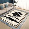 3D Racing Car S-SUZUKI Logo Motorcycle Carpet Rug for Living Room Bedroom Home Sofa Decoration,Kids Play Non-slip Floor Mat