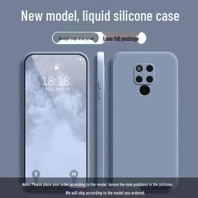 Huawei Mate20X Liquid Silicone Anti-Drop Full Coverage Case - Solid Color, Skin-Friendly, Protective