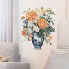 Creative Hand-Painted Vase Wall Sticker Self-Adhesive for Bedroom Living Room Entrance Study Wall Decoration