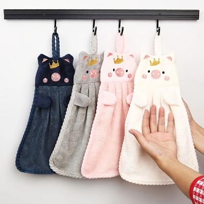 1 Stück Handtuch Korallensamt Küchentücher & Hängende Haushaltstücher für Bad, Küche und Esszimmer