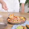 Round Pizza-Plate Tray Carbon Steel Baking Pan Dish Holder Home-Kitchen Baking Tool 6/8/10in Bakeware Tray Cooking Dish