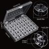 Clear Plastic Sewing Thread Spool Box with 36 Compartments for Handmade Cross Stitch Projects