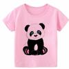 Summer Boys Girls Short Sleeves T-Shirts Children's Tshirt Pink Panda T Shirt Baby Girl Tops Kids Tees Girls Tops Casual