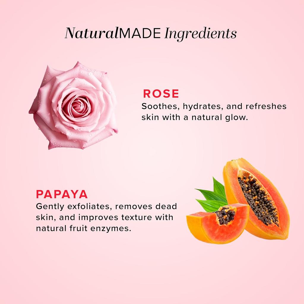 Khadi Natural Rose & Papaya Face Scrub 50g Pack Ayurvedic Exfoliator for Smooth Radiant Skin