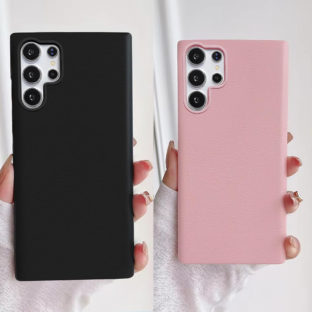 Matte Leather Texture TPU Phone Case For Samsung S25 Ultra A56 5G A16 A17 A55 A36 A53 A35 A34 A06 A07 A26 A05S S24 FE S23 Cover