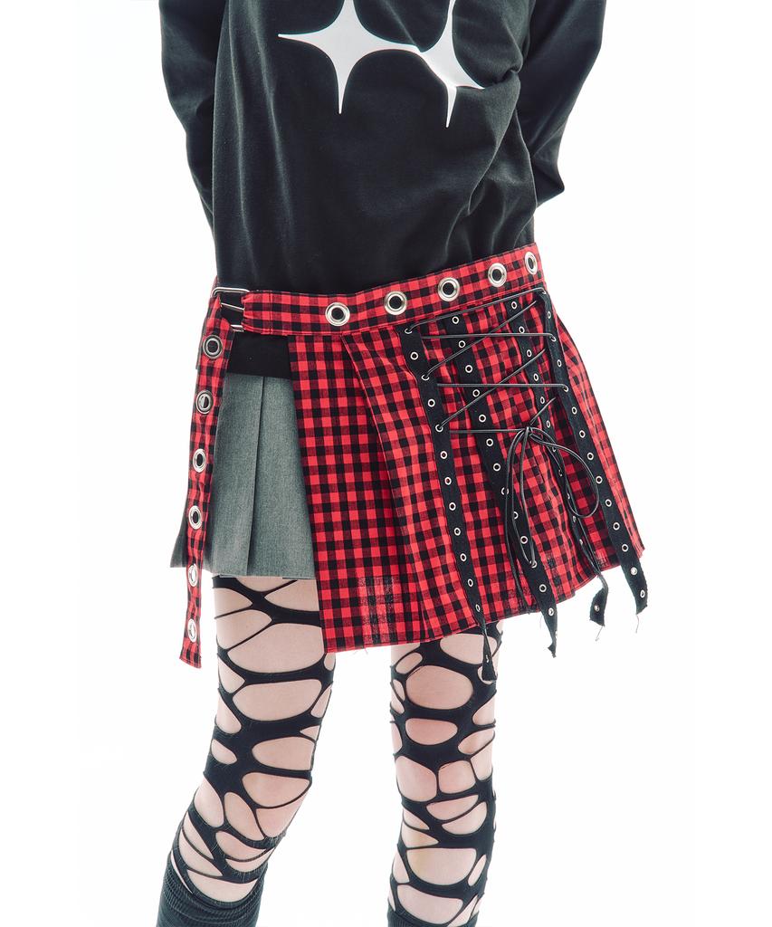 Trip Shop Trip Belt Check Skirt