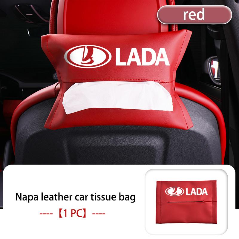 Leather Car Seat Back Hanging Tissue Bag Armrest Box Paper Holder Accessories For Lada Niva Vesta Granta Riva Samara Priora 4x4 SS15